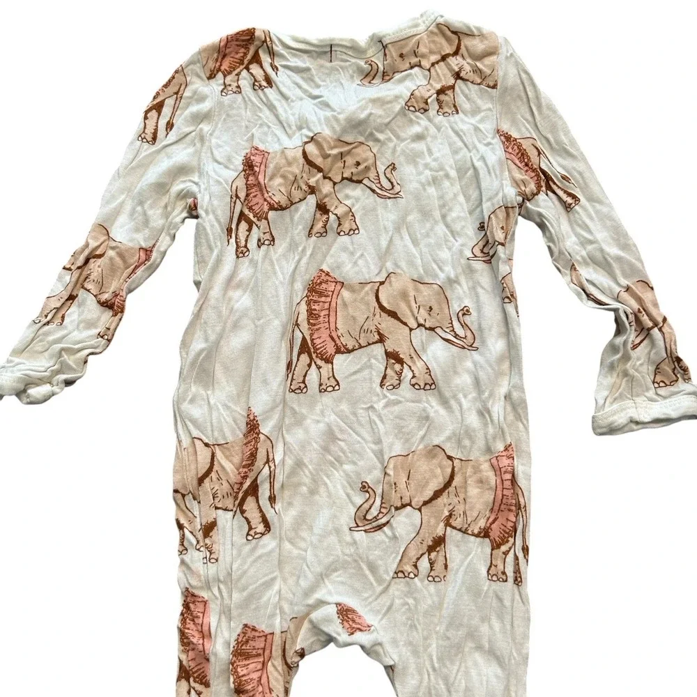 Milkbarn 6-9 Months Baby Girls Footie Onepiece Elephants‎ in Tutus Ballet 4